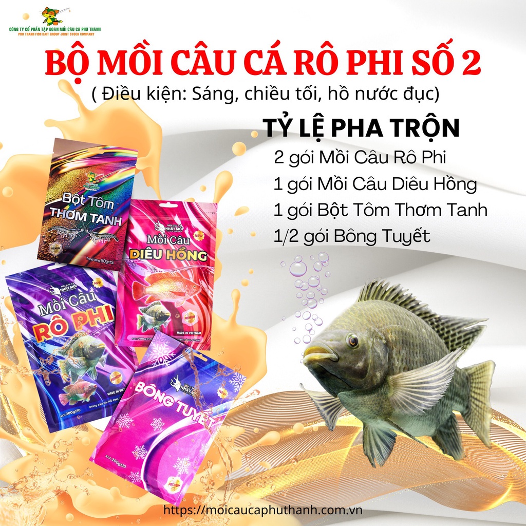 Bộ Mồi Câu Cá Rô Phi Số 2