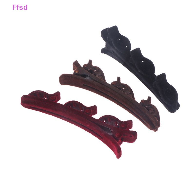 {Ffsd} Bộ 2 Kẹp Tóc Mái Màu Đen Thời Trang Hàng Bán Chạy