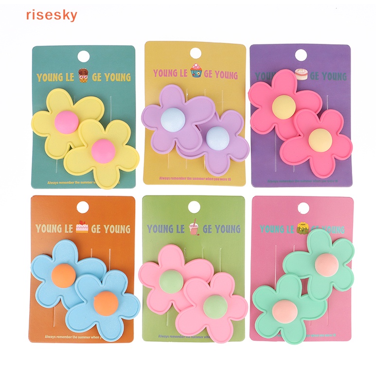 Kẹp Tóc Hình Hoa Màu Sắc Ngọt Ngào Cho Nữ