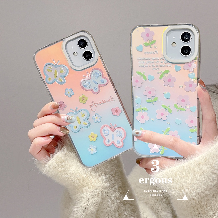 Ốp Điện Thoại Mềm Chống Sốc Màu Gradient Cho IPhone 14 13 12 11 Pro Max SE2020 X XR Xs Max 7 8 Plus