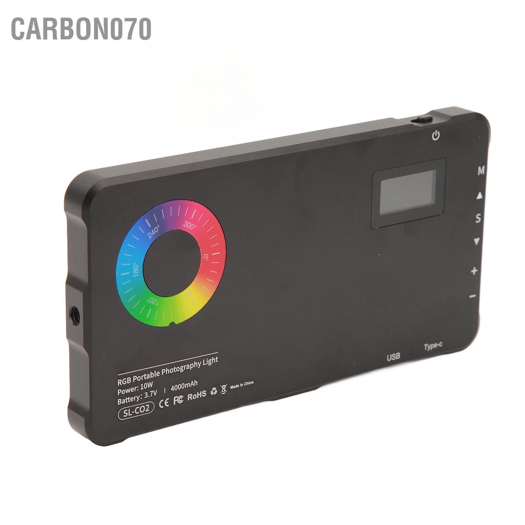 Carbon070 Bảng điều khiển ánh sáng máy ảnh RGB có thể sạc lại đầy đủ màu sắc di động cho Hội nghị truyền hình chụp vlog