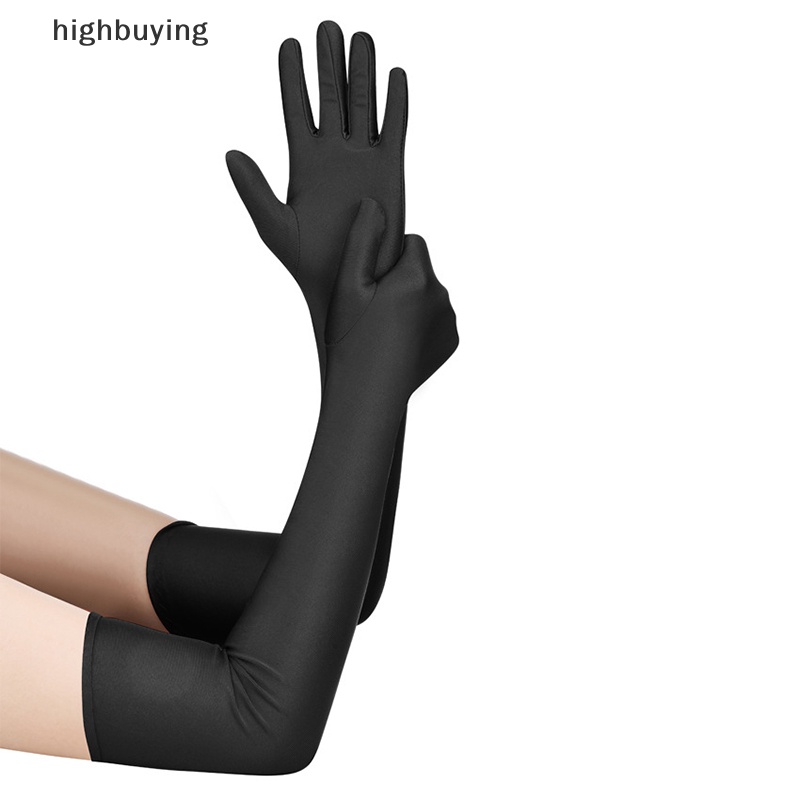 Găng Tay Chống Nắng Màu Đen Độ Co Giãn Cao Chuyên Dụng Cho Tiệc Cưới / Biểu Diễn