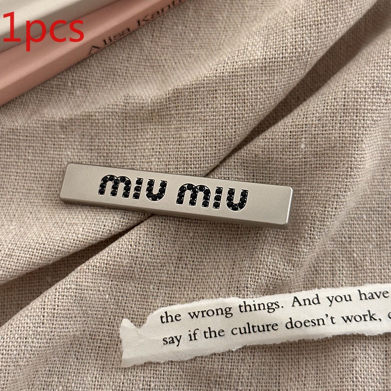 Kẹp Tóc Mỏ Vịt Một Bên Đính Đá Kim Loại Cao Cấp Phong Cách Hàn Quốc Ngọt Ngào Dễ Phối Đồ Dành Cho Bạn Nữ