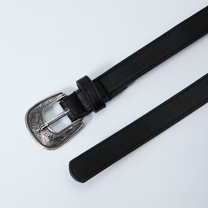 Thắt Lưng Mỏng Cài Khóa Khắc Họa Tiết Cổ Điển Mới 2023