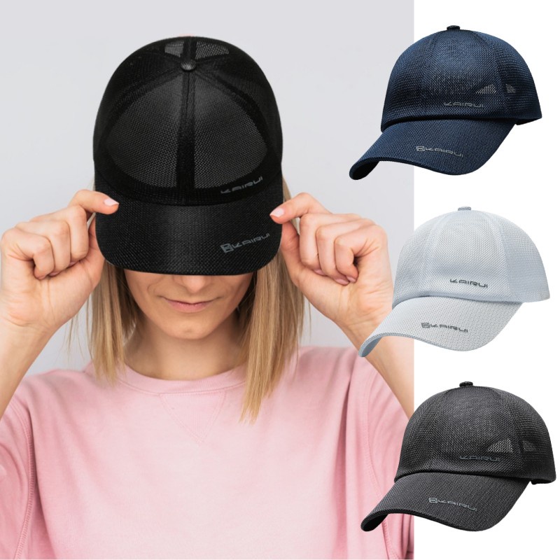 Mũ Lưỡi Trai Thể Thao Phối Lưới Thoáng Khí Chống Nắng Thấm Hút Mồ Hôi Có Dây Đeo Tùy Chỉnh Thời Trang Mùa Hè Cho Nam Và Nữ