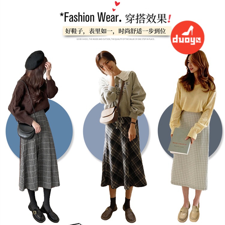 Duoya Giày Lười Đế Dày Bằng Da Mỏng Phong Cách Anh Quốc Cổ Điển Thời Trang Xuân Hè 2022 Cho Nữ