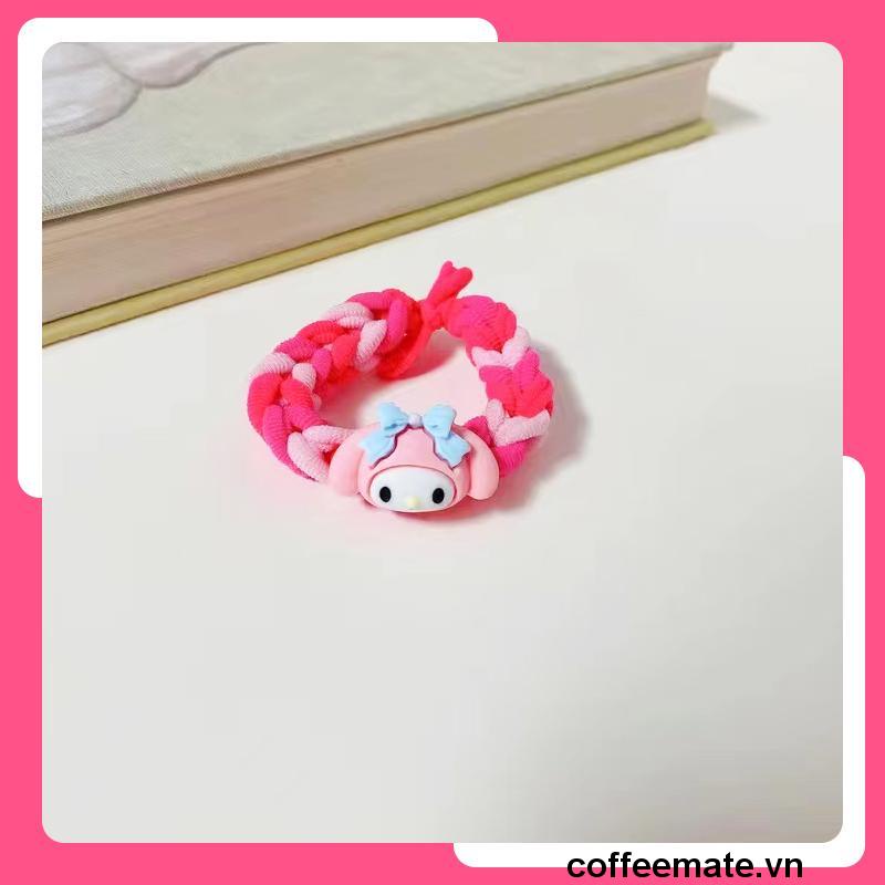 ⚡SANRIO dây buộc tóc cao su tự làm hình kuromi hoạt hình dễ thương cho cặp đôi
