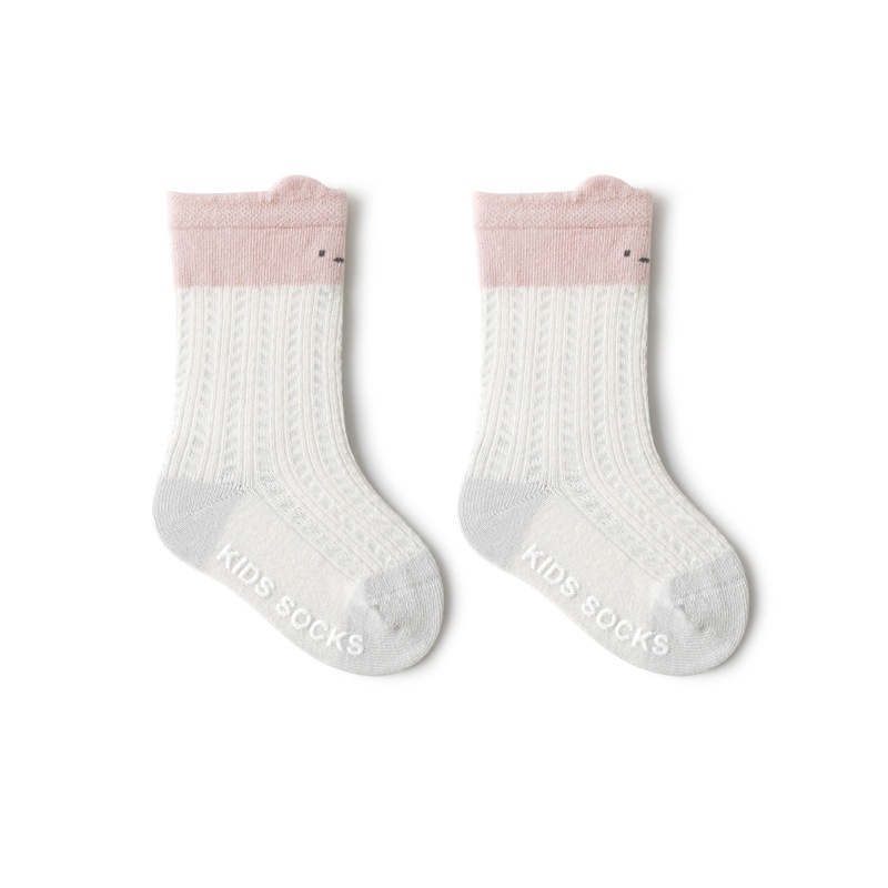 Vớ Cotton Mềm Mại Phối Lưới Thoáng Khí Chống Trượt Họa Tiết Hoạt Hình Dành Cho Trẻ Sơ Sinh