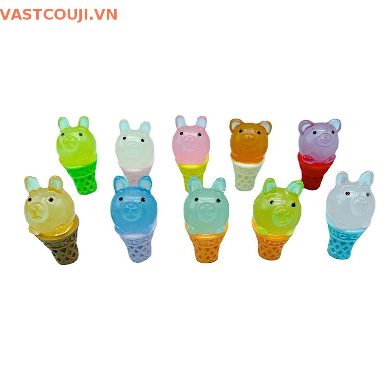 Set 2 Gấu Bông Phát Quang Trang Trí Tiểu Cảnh