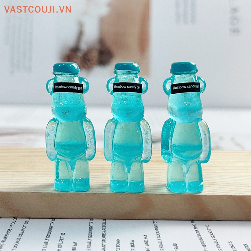 Bộ 5 Phụ Kiện Trang Trí Điện Thoại Hình Gấu Dạ Quang DIY