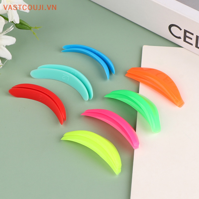 Bộ 7 Cặp Đệm Silicone Hỗ Trợ Uốn Cong Lông Mi Có Thể Tái Sử Dụng