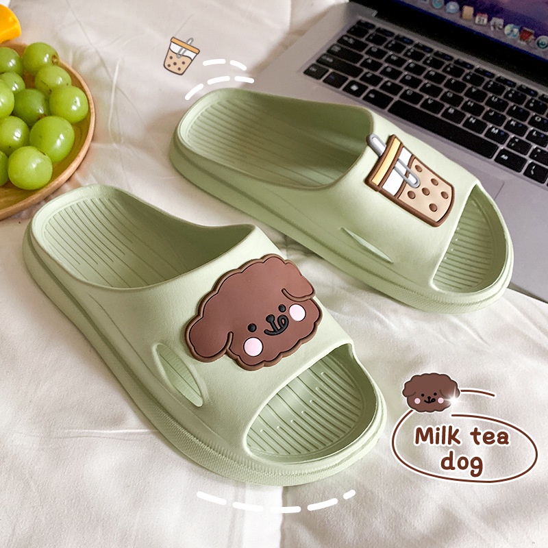 Dép Đi Trong Nhà Bằng EVA Nhẹ Hở Ngón Chống Trượt Họa Tiết Hoạt Hình Thời Trang Mùa Hè Cho Nữ