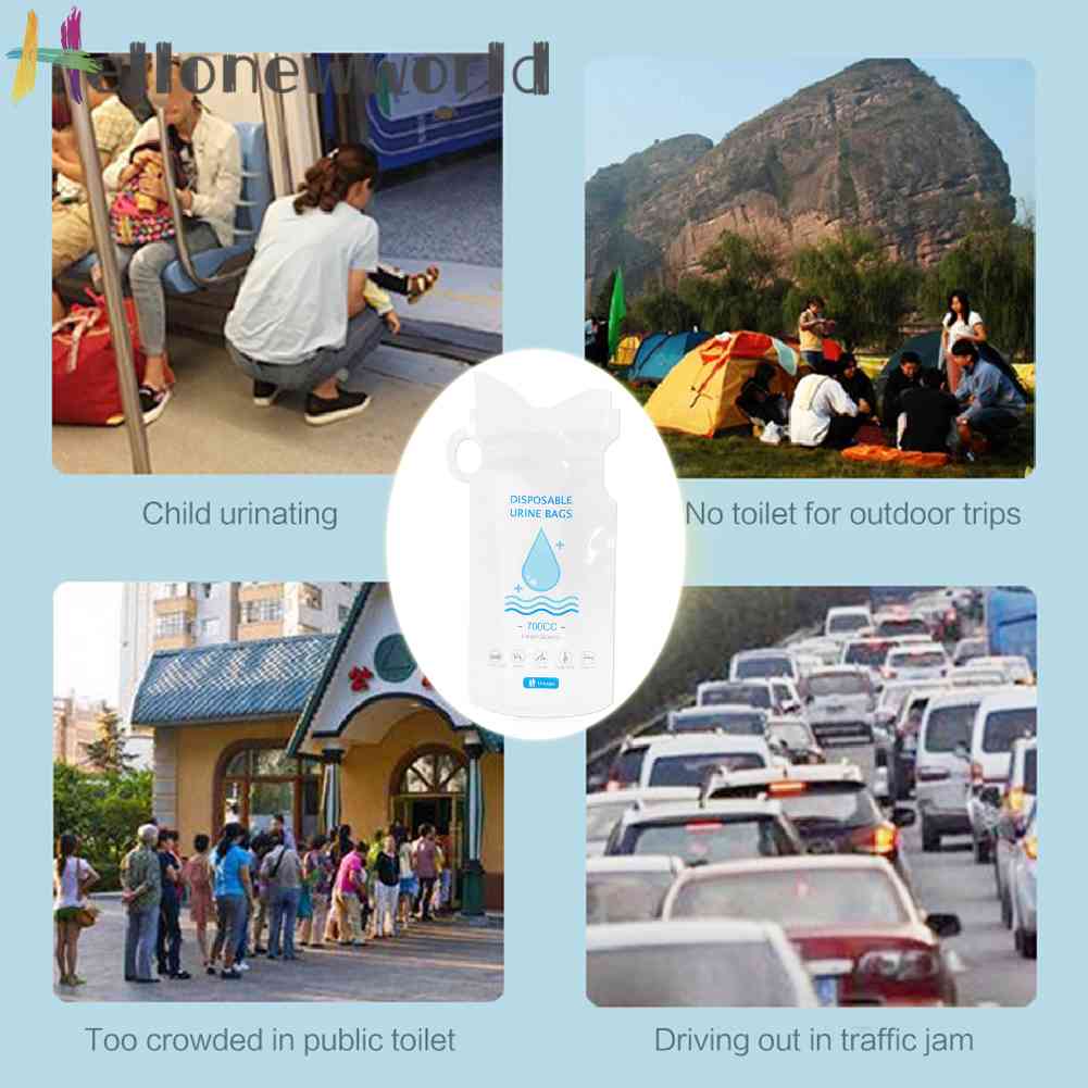 Túi Đi Tiểu Mini 700ml Di Động Dùng Một Lần Đa Ứng Dụng Cho Hoạt