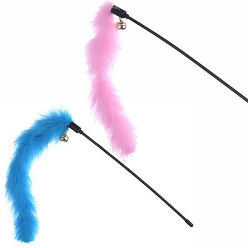 Mèo trêu ghẹo Plush dây Chaser Cây Đũa phép đồ chơi với chuông