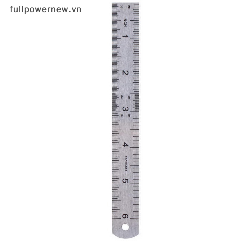 Thước Đo Dạng Thẳng Bằng Thép Không Gỉ Hai Mặt 15cm 6 Inches vn