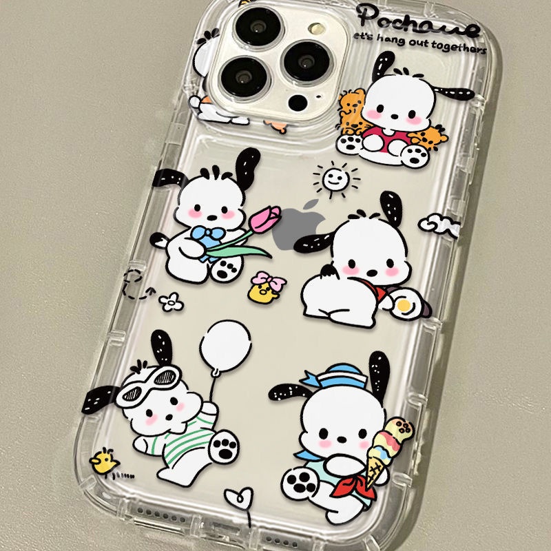✅Ốp Điện Thoại Silicon Màu Trong Suốt Hình Chú Chó Pacha HJ0U Cho Iphone 14pro 13 118P Xr 12 xs 7max