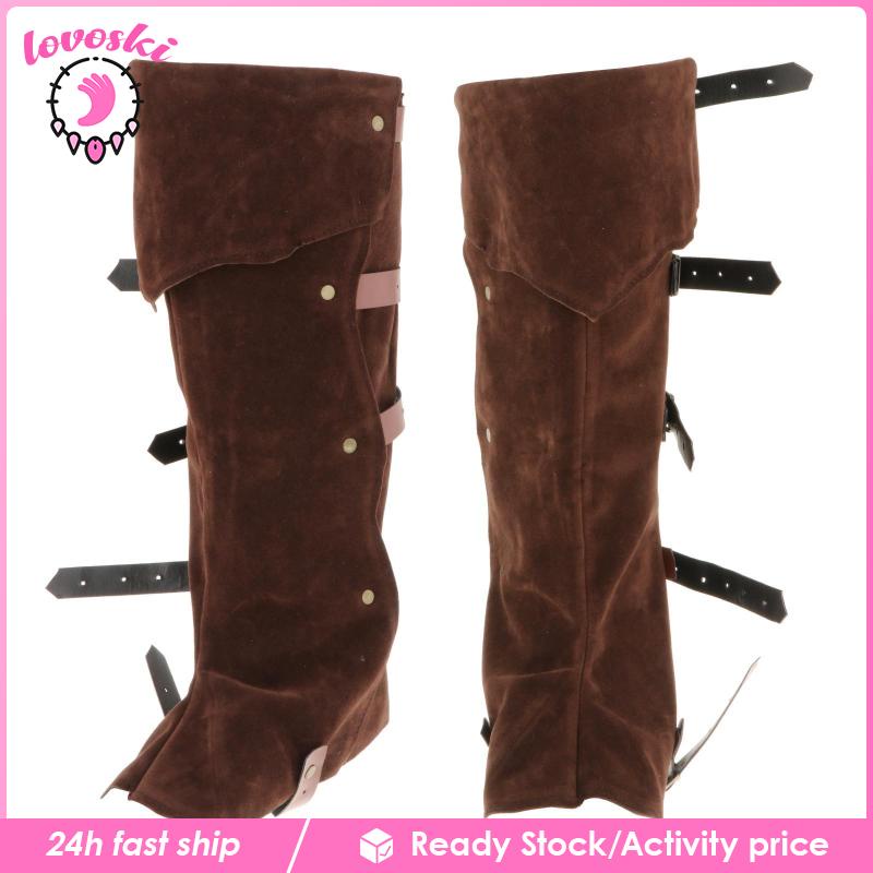 Ốp Bọc Giày Bốt Da PU Hóa Trang Cướp Biển Steampunk