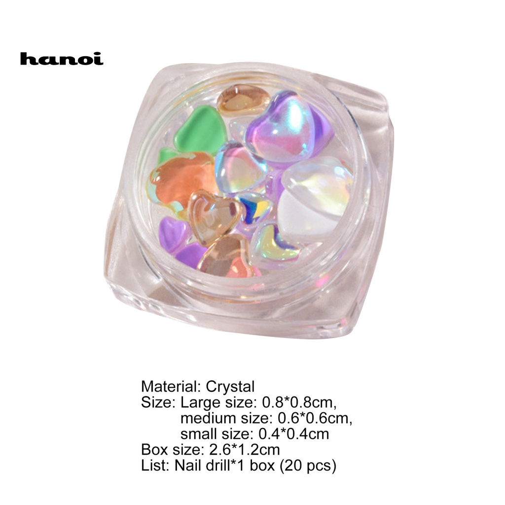 Set 20 Phụ Kiện Nơ Đính Trang Trí Móng Tay 3D Lấp Lánh Dành Cho Nữ
