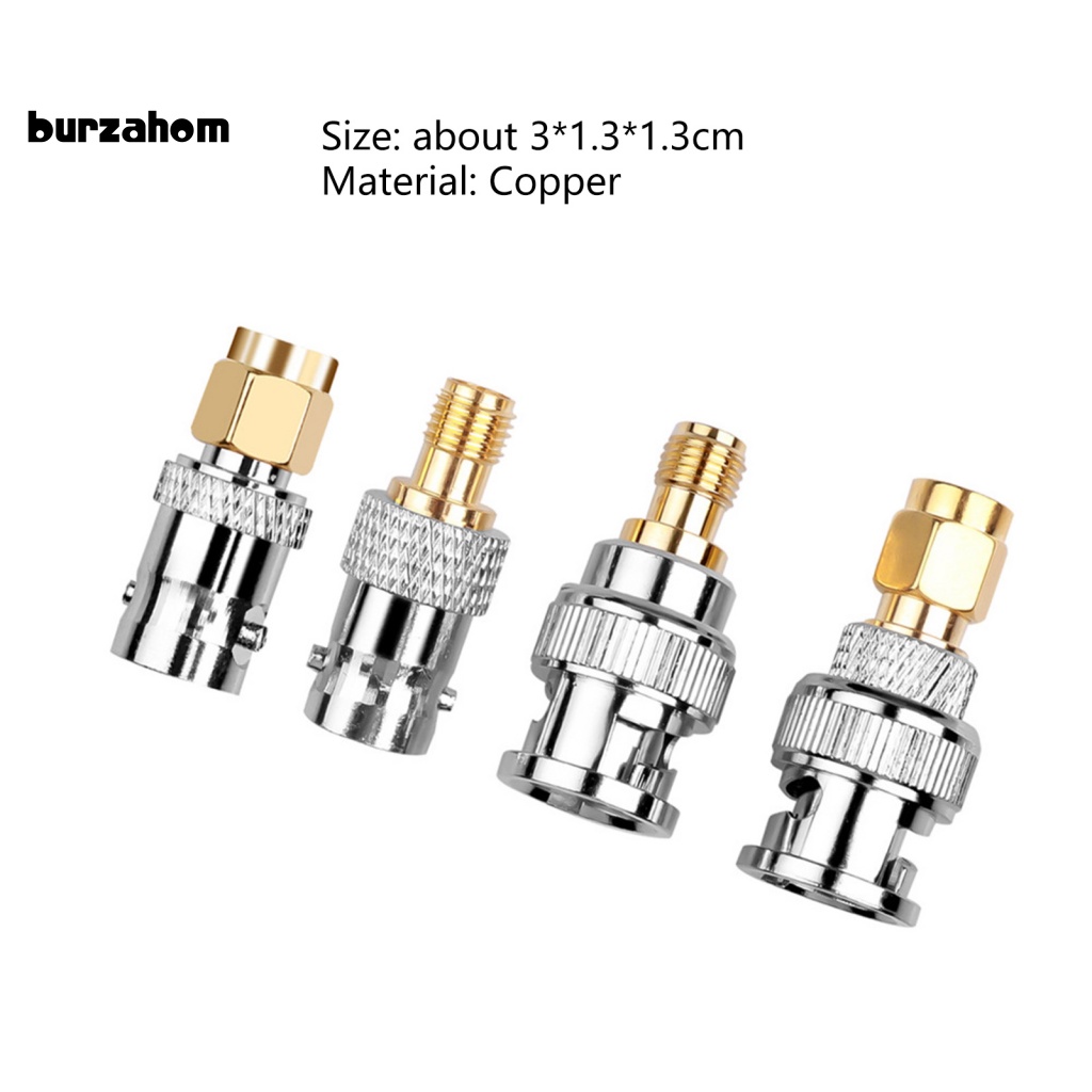 Bộ 4 Đầu Nối Chuyển Đổi Tín Hiệu RF BNC Sang SMA Chuyên Dụng