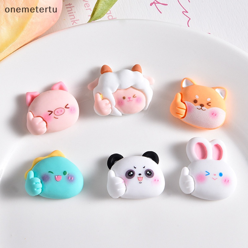 Set 10 Tượng Động Vật Hoạt Hình Mini Bằng Nhựa Resin Trang Trí Điện Thoại / Bánh Kem DIY