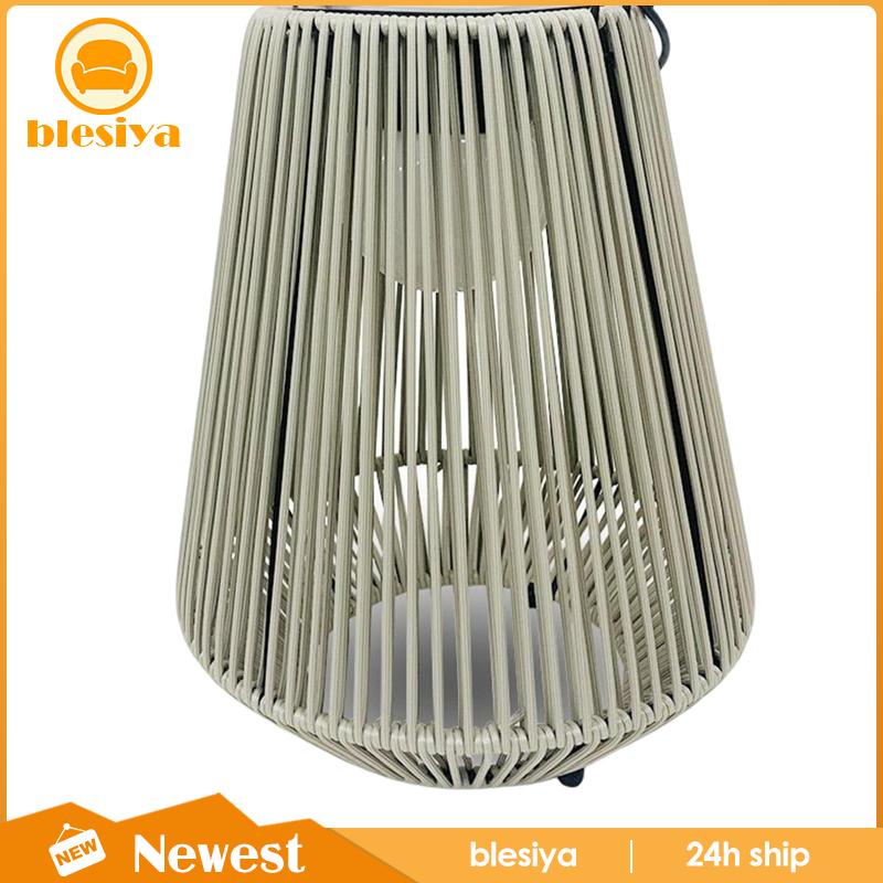 [Blesiya] Đèn Lồng Kim Loại Năng Lượng Mặt Trời Treo Trang Trí Bàn Có Tay Cầm Cho Sân Vườn