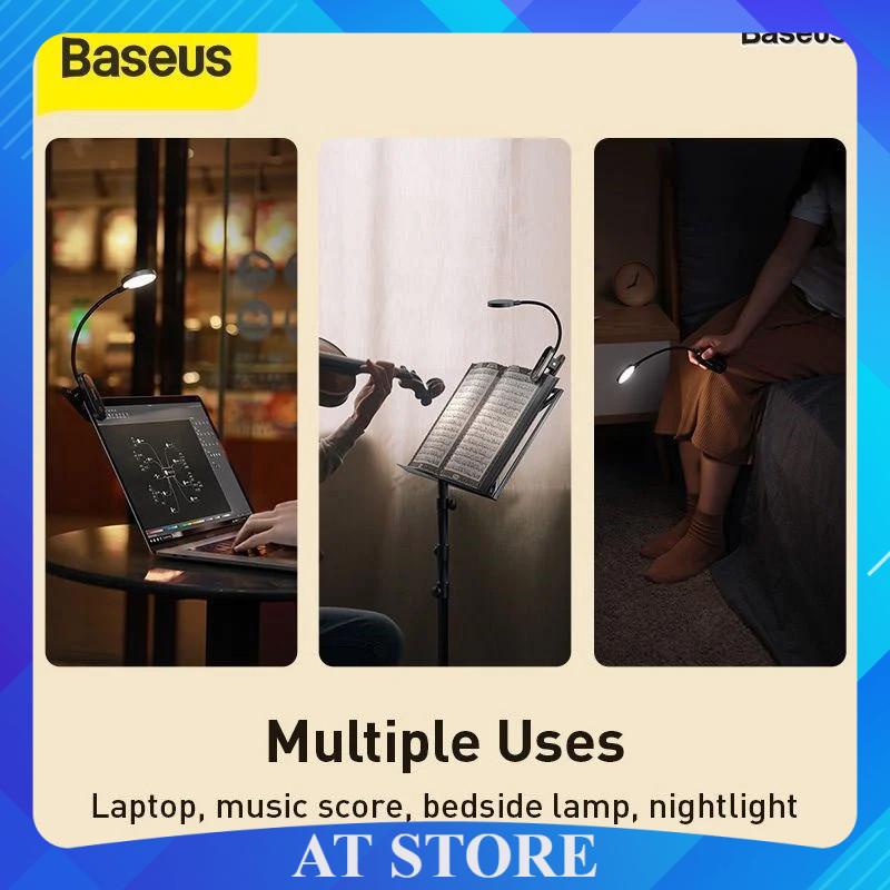Đèn Led Pin Sạc Kẹp Đọc Sách, Làm Việc Mini Baseus Comfort Reading Mini Clip Lamp - 3 Mức Độ Sáng
