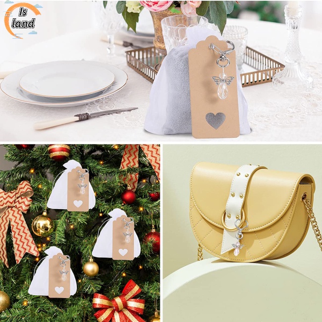 Set 30 Móc Khóa Cánh Thiên Thần Bằng Kim Loại Trang Trí Túi Xách / Quà Sinh Nhật / Đám Cưới