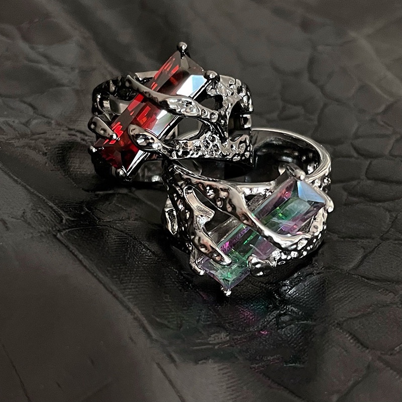 Nhẫn Đính Đá Thời Trang Phong Cách Retro