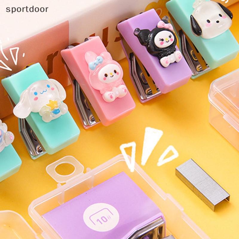 [sportoutdoor] Bộ Dụng Cụ Dập Ghim Mini Họa Tiết Hoạt Hình Dễ Thương Nhỏ Gọn Dành Cho Học Sinh / Văn Phòng / Trường Học [out]