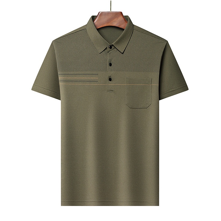 Áo Thun POLO Ngắn Tay Form Ôm Size Lớn Họa Tiết Kẻ Sọc Thời Trang Trẻ Trung