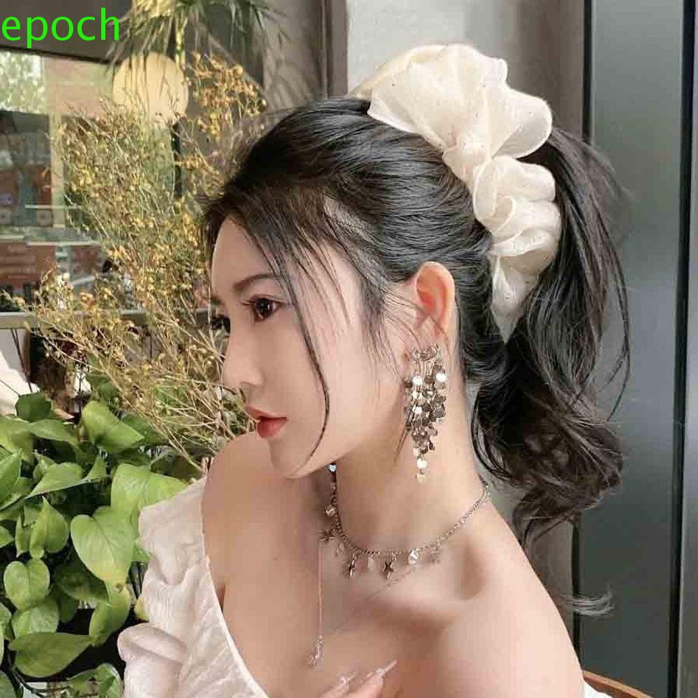 Epoch Kẹp Tóc Càng Cua Bằng Nhựa Họa Tiết Chấm Bi Phong Cách Hàn Quốc