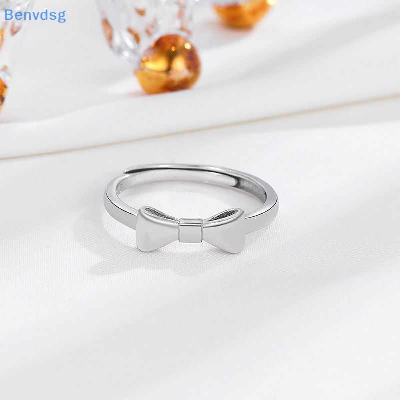 Benvdsg > Nhẫn Bạc Họa Tiết Nơ Đơn Giản Cá Tính Thời Trang Cao Cấp Có Thể Điều Chỉnh Dành Cho Nữ