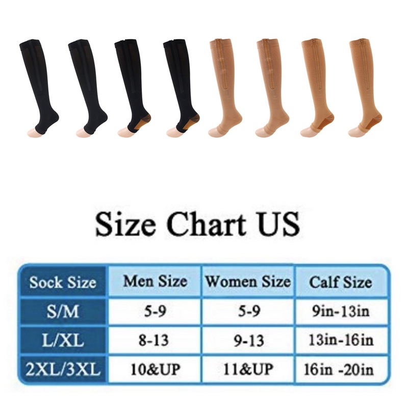 Ygt 1 Đôi Tất Hở Ngón Có Khóa Kéo Chống Giãn Tĩnh Điện Cho Nữ