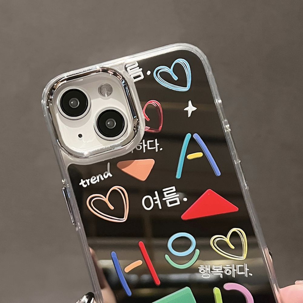 Ốp Điện Thoại TPU Chống Sốc Tráng Gương In Chữ Graffiti Cho IPhone 11 12 13 14 Pro Max