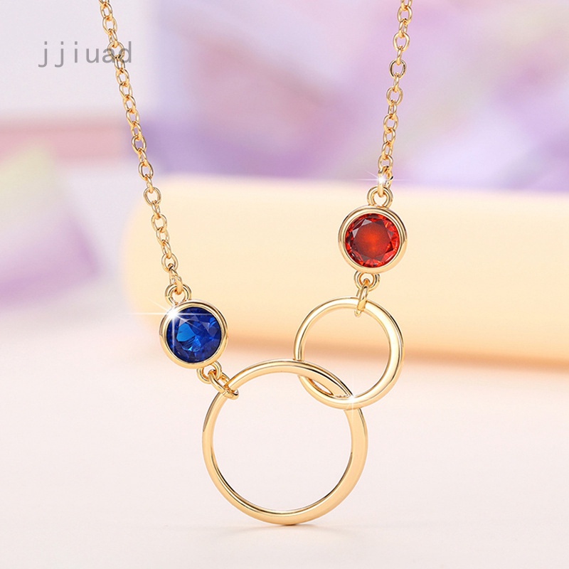 Dây Chuyền Mặt Tròn Đính Đá Zircon Thời Trang
