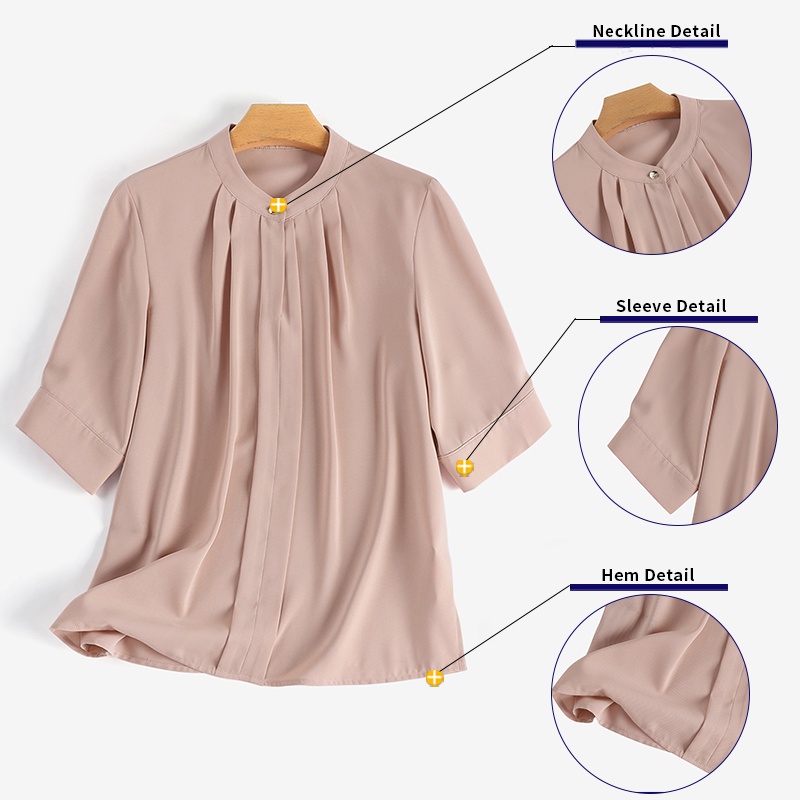 Áo ZANZEA tay lửng phong cách Hàn Quốc thanh lịch dành cho nữ