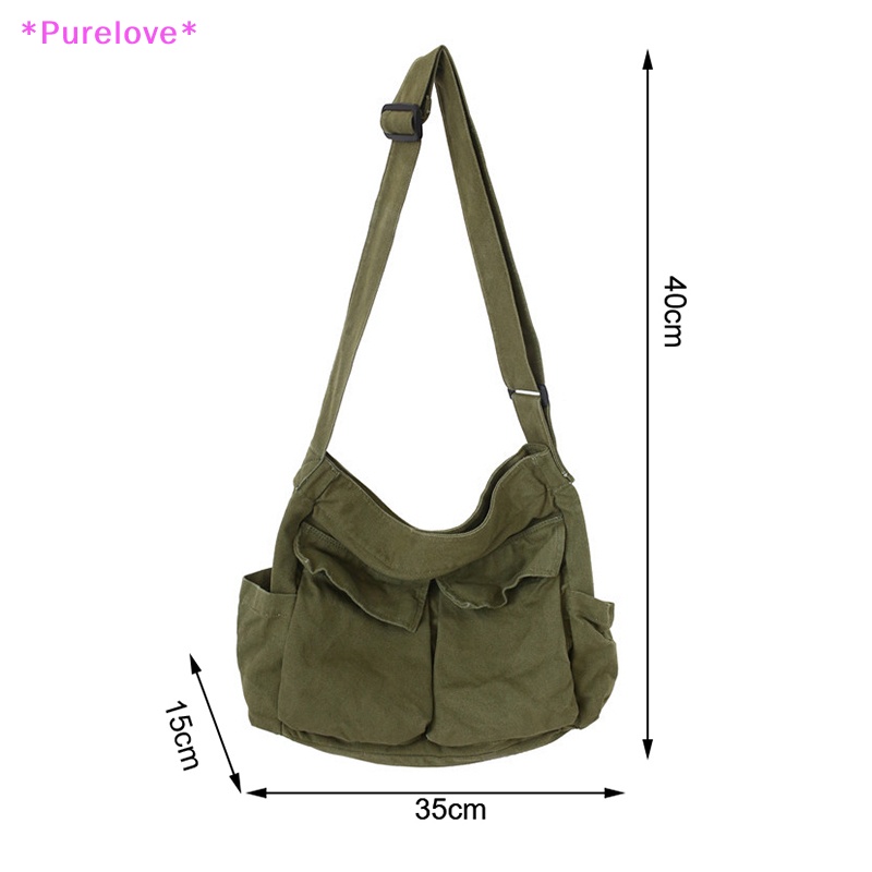 Túi Đeo Chéo Vải Canvas Thời Trang Thanh Lịch Cho Nữ Mới