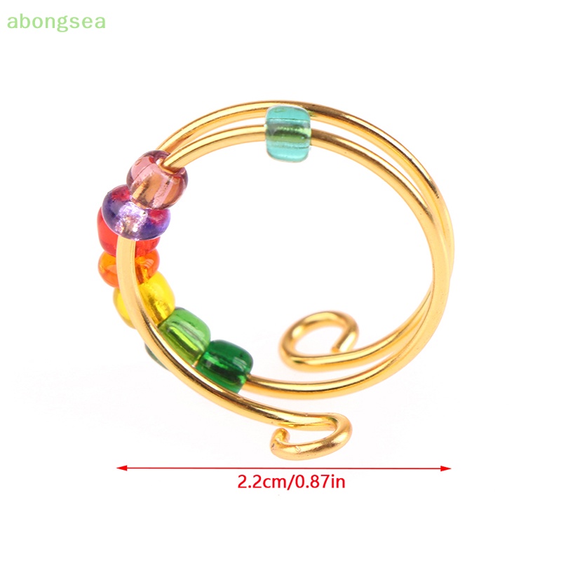 Nhẫn Xoay Tự Do Giảm Căng Thẳng Đính Hạt Phong Cách Bohemian