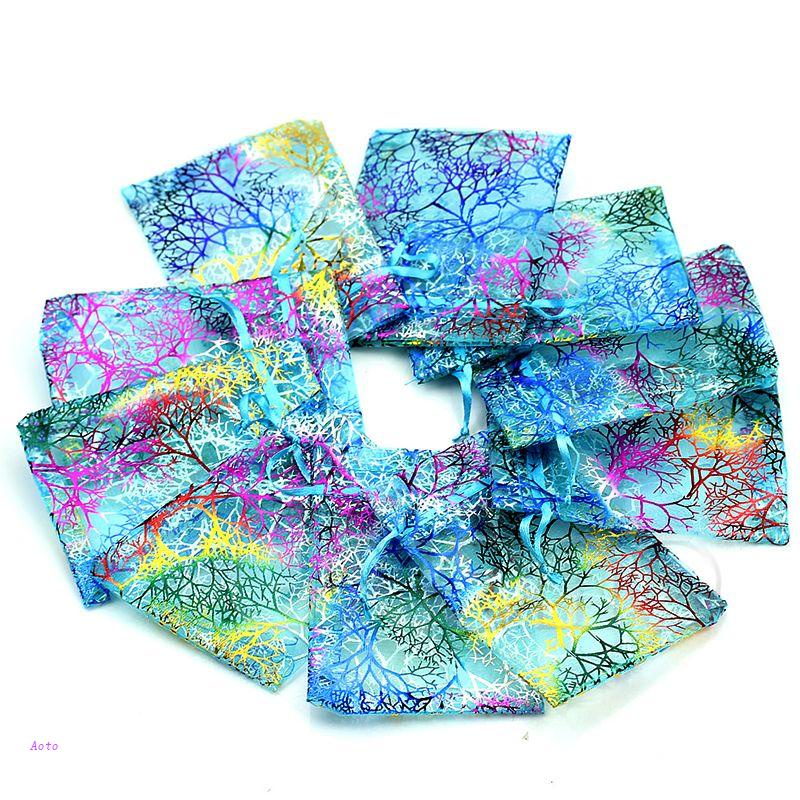 10 Túi Lụa Đựng Trang Sức Kích Thước 12X8cm