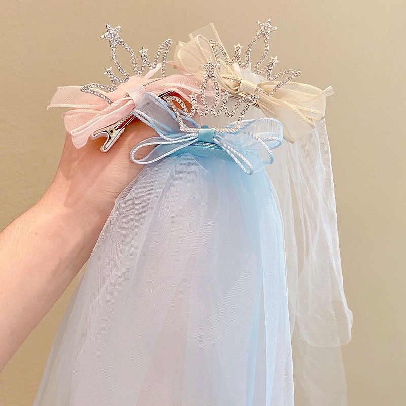 Kẹp Tóc Hình Vương Miện Công Chúa Piaosha Dễ Thương Phong Cách Hàn Quốc Cho Bé Gái