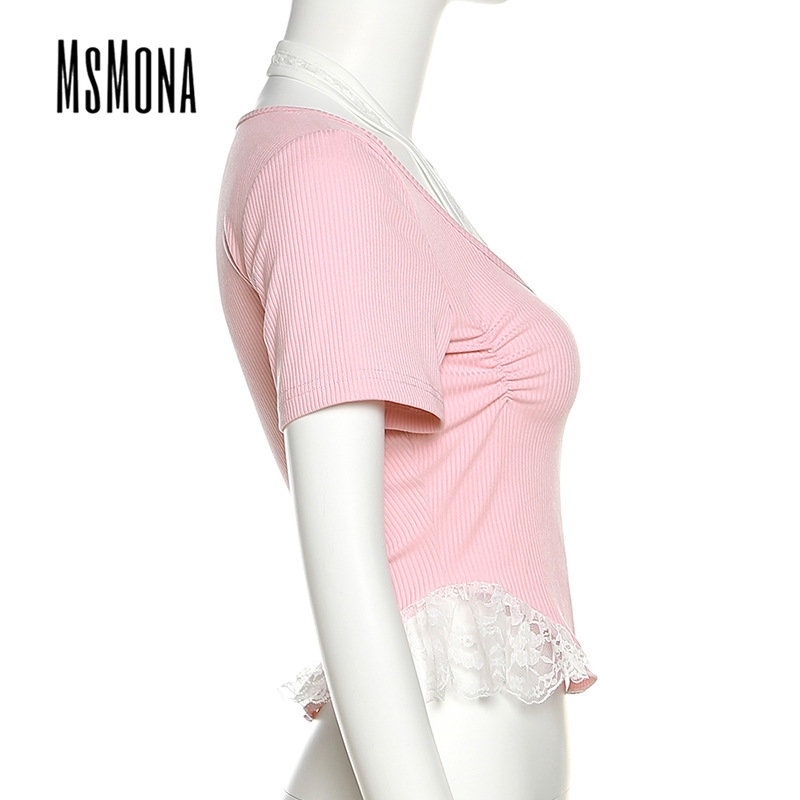 Áo Thun Tay Ngắn Cổ Tròn Màu Trơn Dáng Ôm Thời Trang 2023 Quyến Rũ Cho Nữ