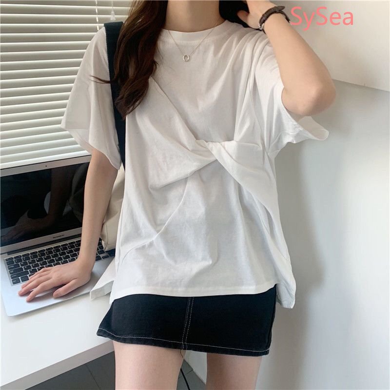 Áo Sơ Mi Dáng Rộng Đính Nơ Thời Trang Mùa Hè Hàn Quốc Dành Cho Nữ