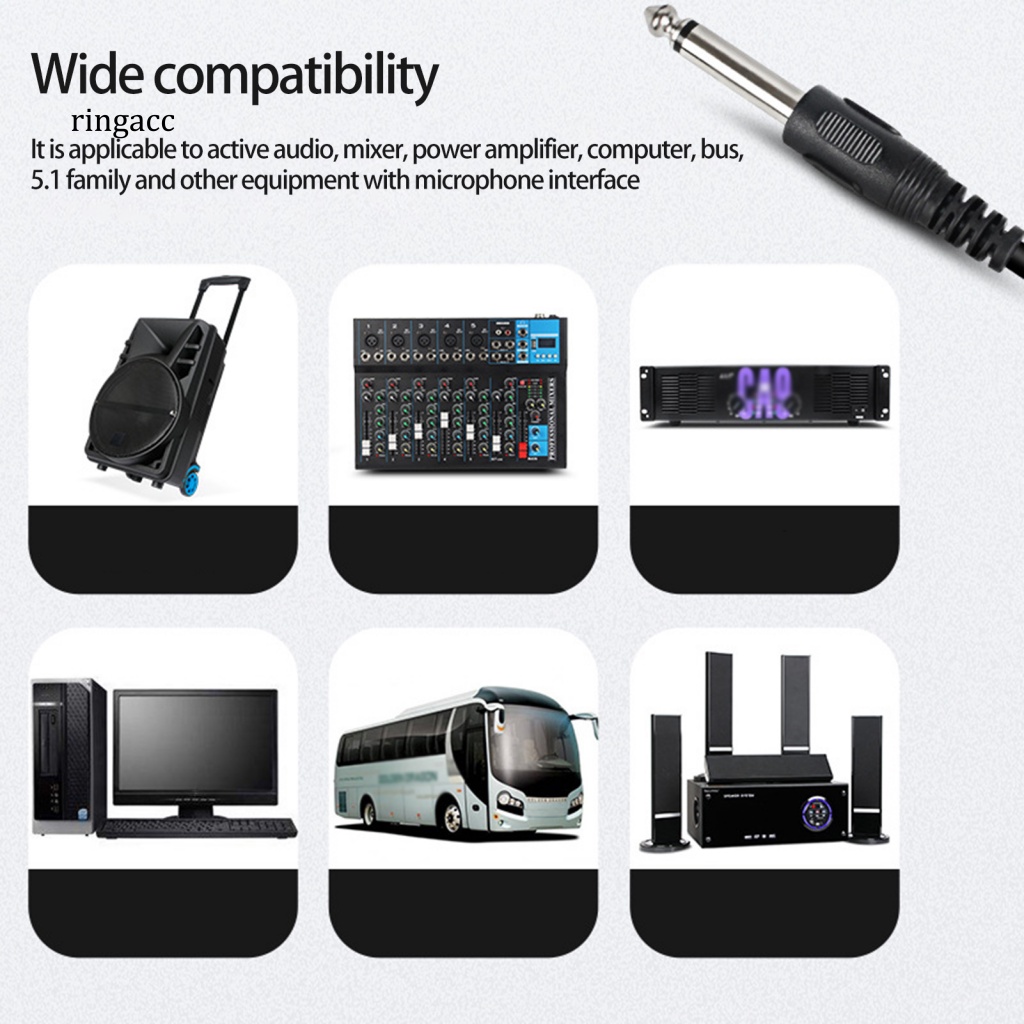 Micro Âm Thanh Cầm Tay Độ Nhạy Cao Không Gây Tiếng Ồn Cổng 6.5mm Tiện Dụng Cho Gia Đình