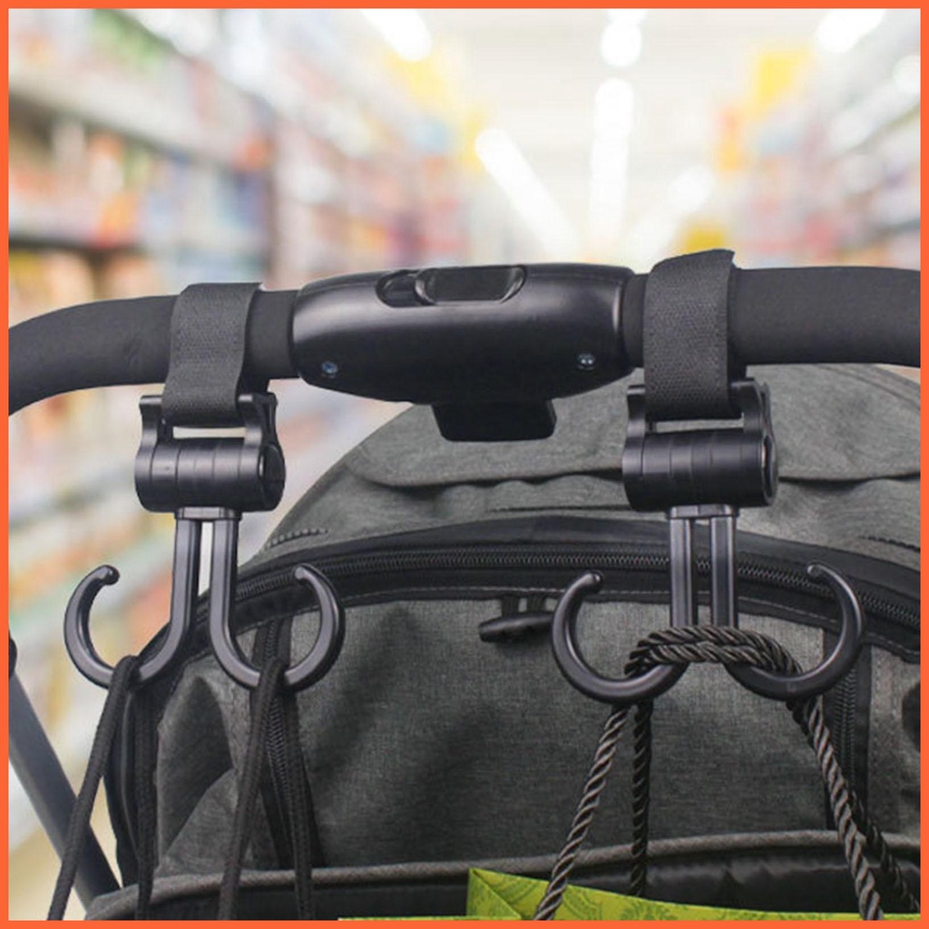 Móc Treo Túi Xách Gắn Xe Đẩy Em Bé Xoay 360 Độ Đa Năng Tiện Dụng