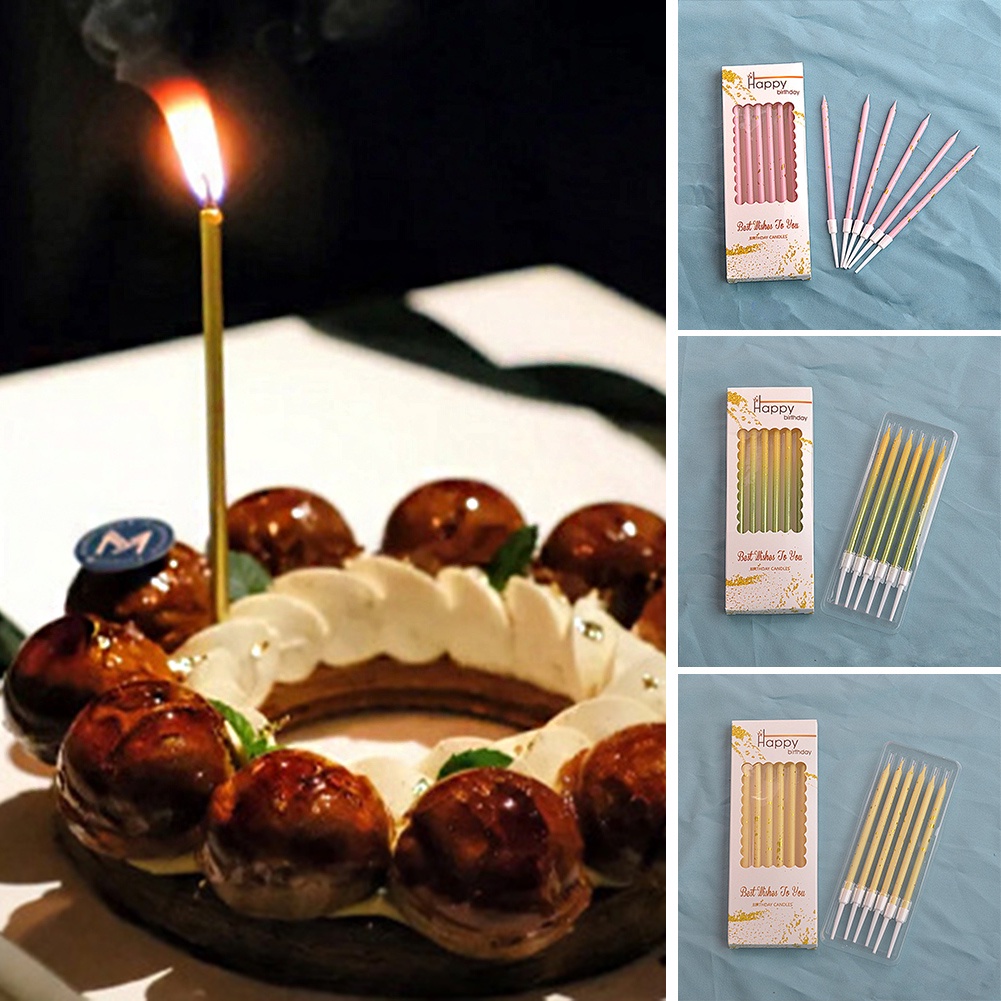 Bộ 6 Cây Bút Chì Mỏng Bằng Lá Vàng / Gradient Không Khói Dùng Trang Trí