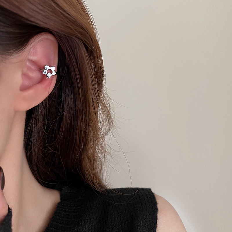 Kẹp tai, kẹp tai hoa, bông tai không xuyên lỗ, kẹp tai nữ, bông tai Hàn Quốc, bông tai kim cương thời trang, kẹp tai xu hướng cá tính, bông tai mát mẻ