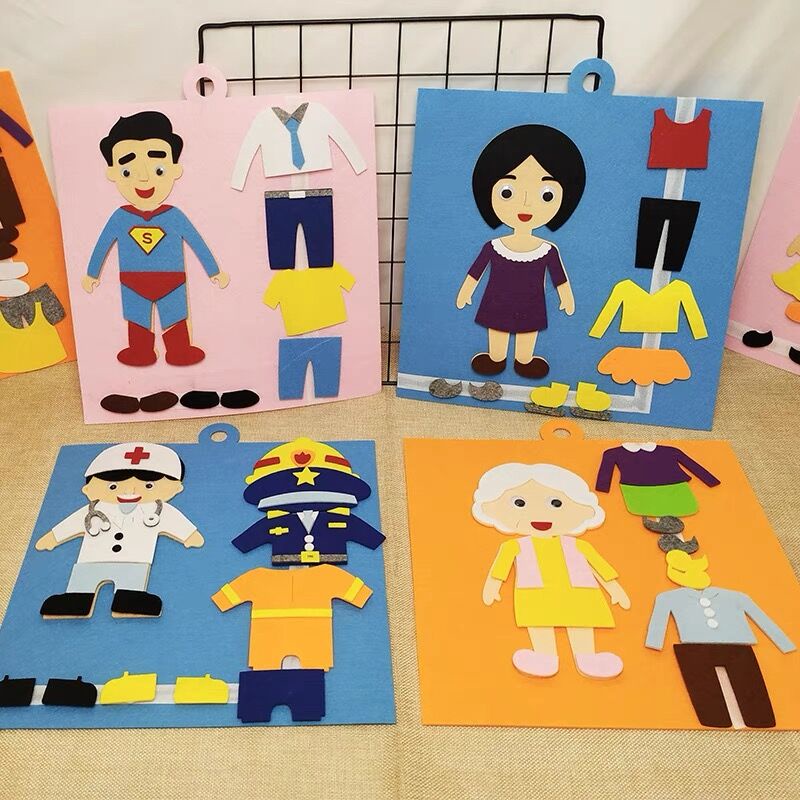 Đồ chơi trẻ em Xếp Hình Bằng Vải Nỉ Giáo Dục Sớm Cho Bé