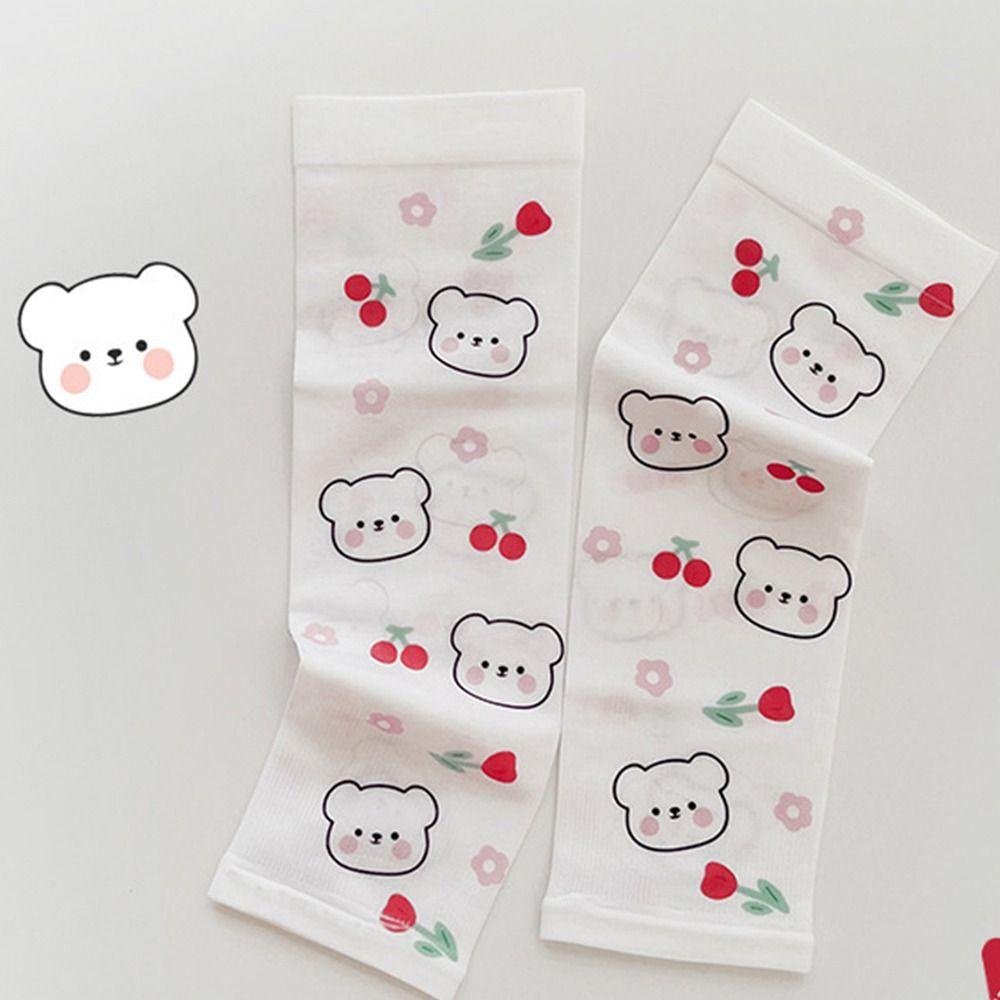 Ống Tay Áo Bằng Lạnh Họa Tiết Hoạt Hình Khủng Long Thỏ Dễ Thương Cho Trẻ Em