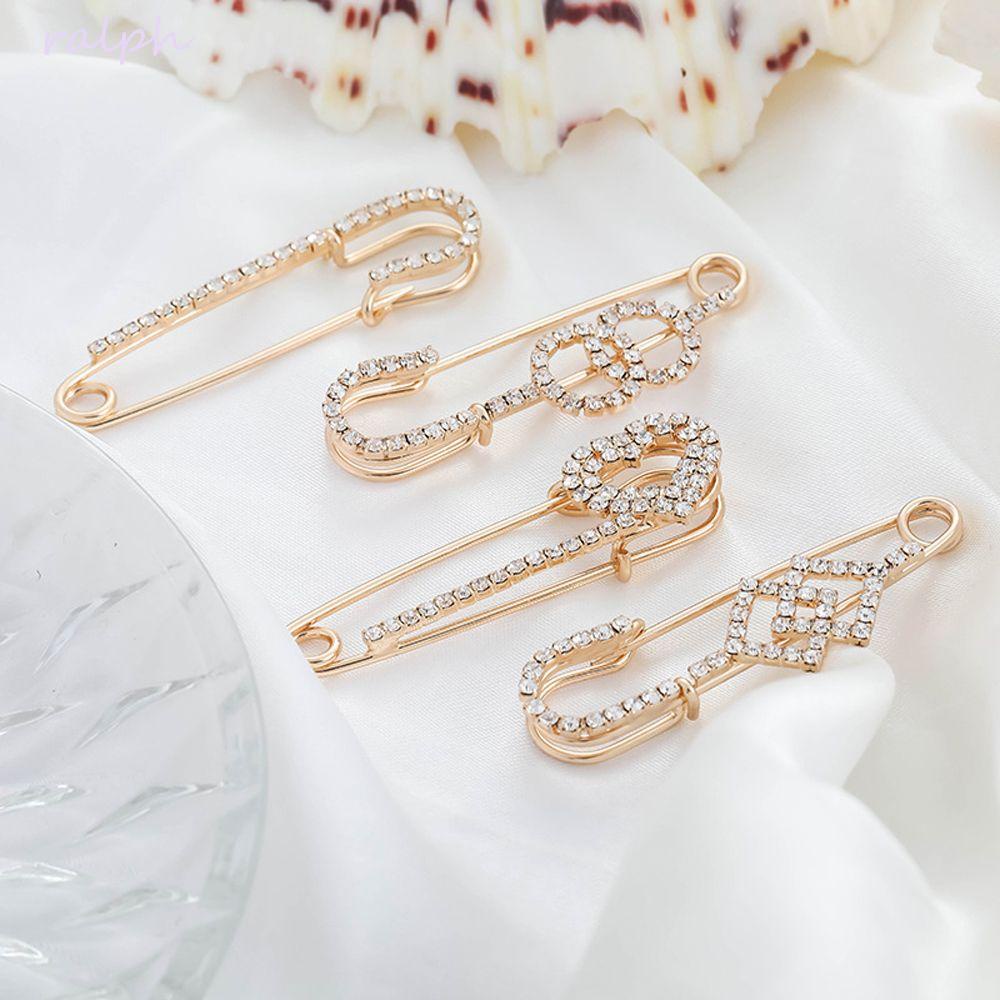 Trâm Cài Áo Hình Nơ Đính Đá Ngọt Ngào Cho Nữ|Kẹp Cài Khăn Choàng / Áo Sweater / Quần Bằng Lụa Lạnh Tiện Dụng