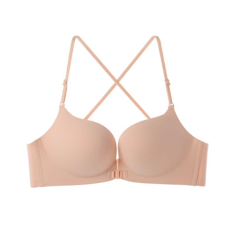 Áo Lót Nâng Ngực Không Đường May Cài Khóa Trước Thiết Kế Đơn Giản Thoải Mái Cho Nữ